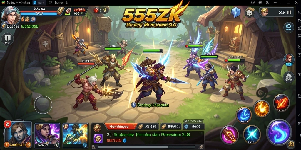 Tampilan gameplay <strong>555ZK</strong> yang seru dan menantang dalam genre SLG.