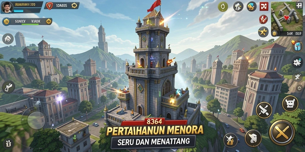 Gameplay seru dan mendebarkan dalam Tower Defense.