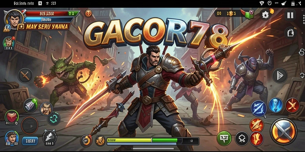 Tampilan aksi mendebarkan dalam GACOR78 dengan gameplay yang menegangkan.