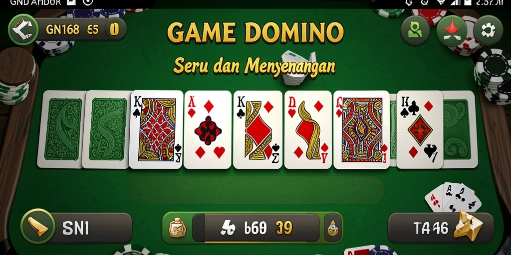 Screenshot gameplay GN168 menampilkan keseruan bermain Domino secara online.