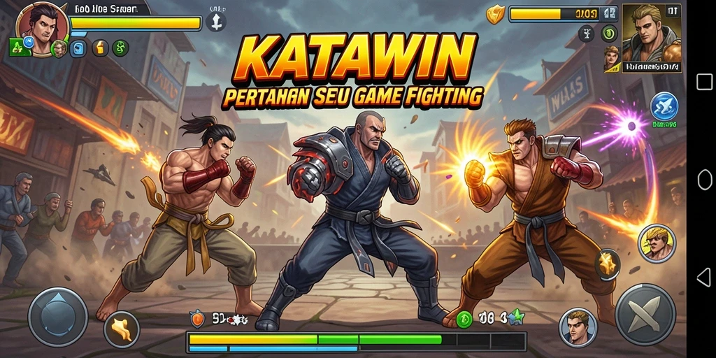 Gameplay KATAWIN yang intens dan seru dalam pertarungan Fighting.
