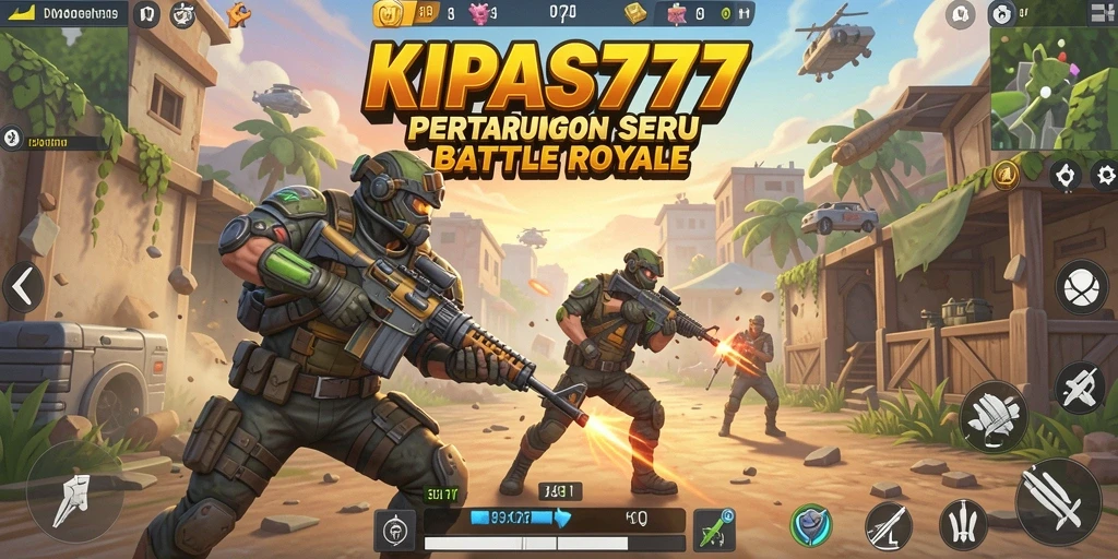 Screenshot KIPAS777 menampilkan aksi seru dalam pertempuran Battle Royale.