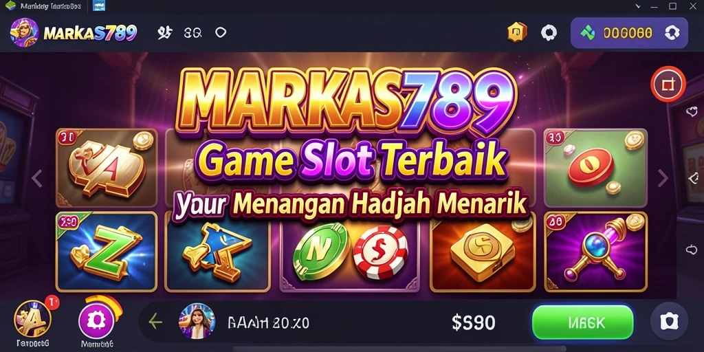 Screenshot utama MARKAS789 menampilkan gameplay Slot yang mendebarkan.