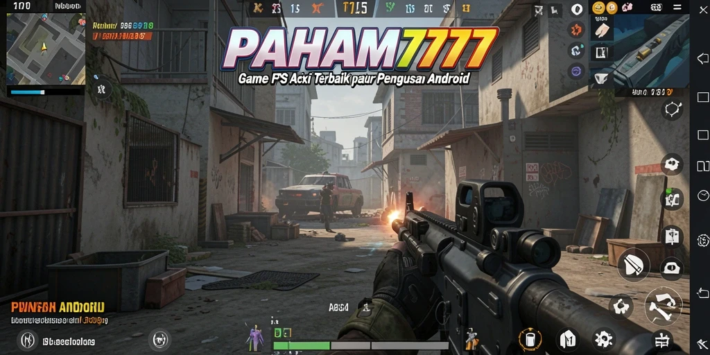 Tampilan gameplay menegangkan PAHAM777 dengan aksi tembak-menembak yang seru.