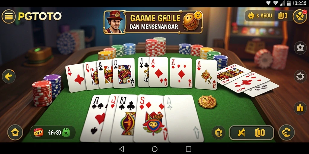 Tampilan gameplay Gaple PGTOTO yang seru dan interaktif.