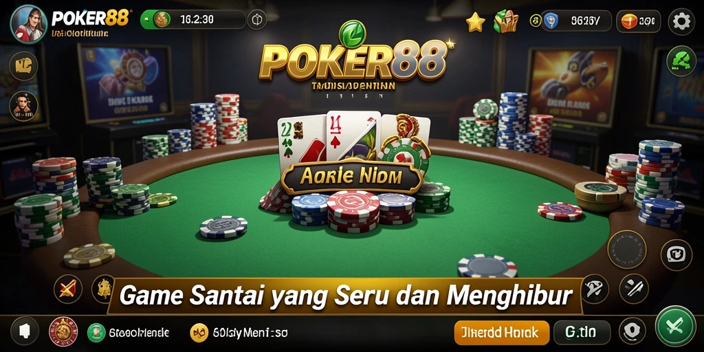 Tampilan gameplay POKER88 yang menarik dan penuh warna.