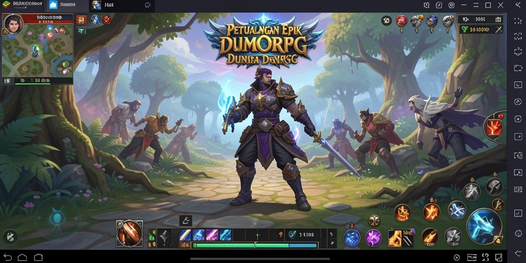 Screenshot utama RI188 menunjukkan aksi seru dalam petualangan MMORPG.