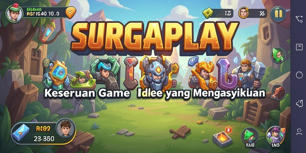 Screenshot gameplay SURGAPLAY menampilkan aksi menarik dalam permainan Idle.