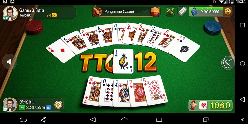 Screenshot utama TOTO12 menampilkan gameplay Gaple yang mengasyikkan.